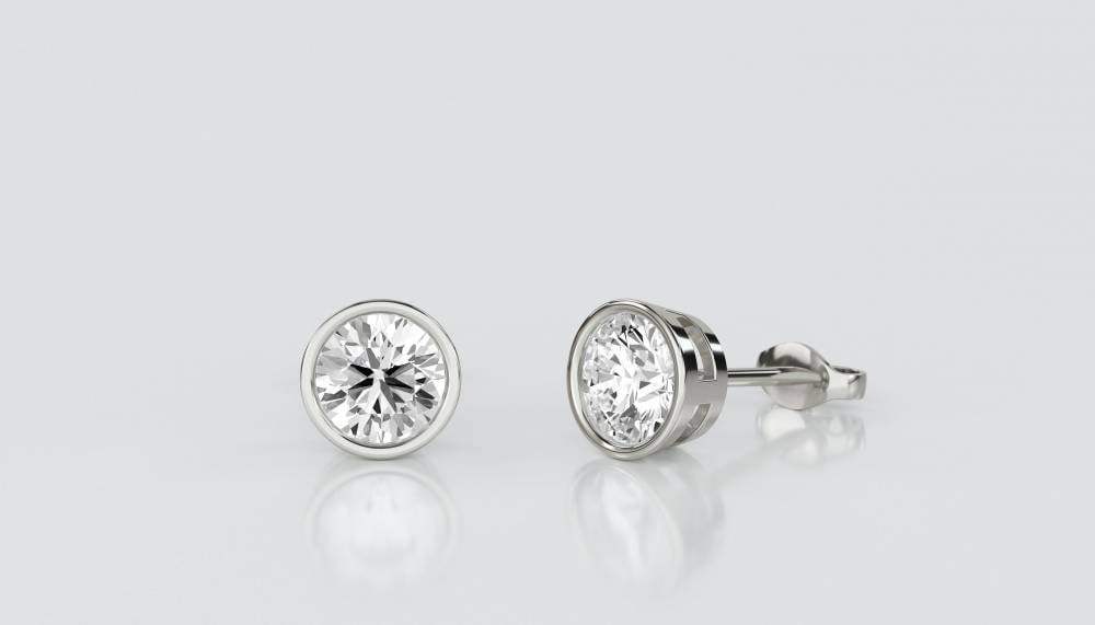 Modern Round Diamond Designer Earrings P