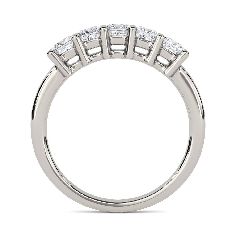 DHHET1009 5 Stone Princess Diamond Half Eternity Ring P