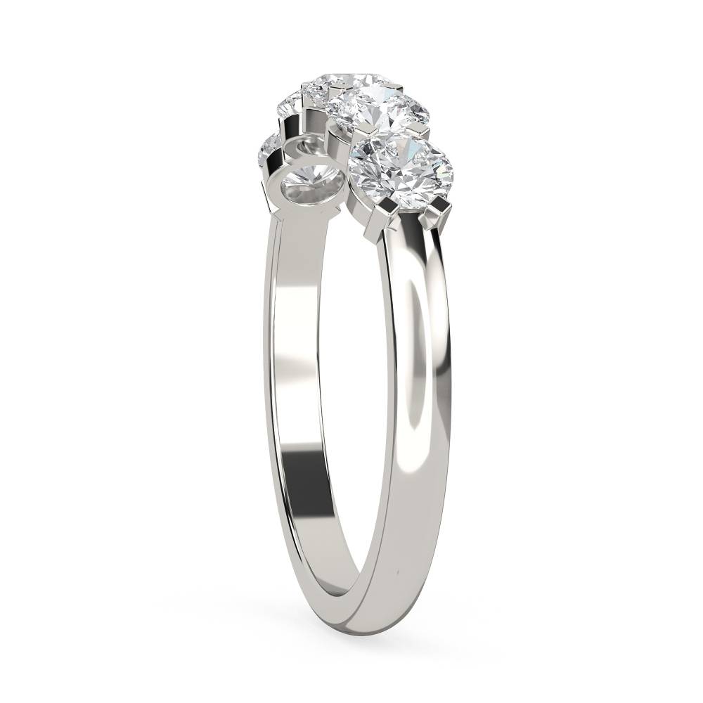 DHHET180 5 Stone Round Diamond Half Eternity Ring P