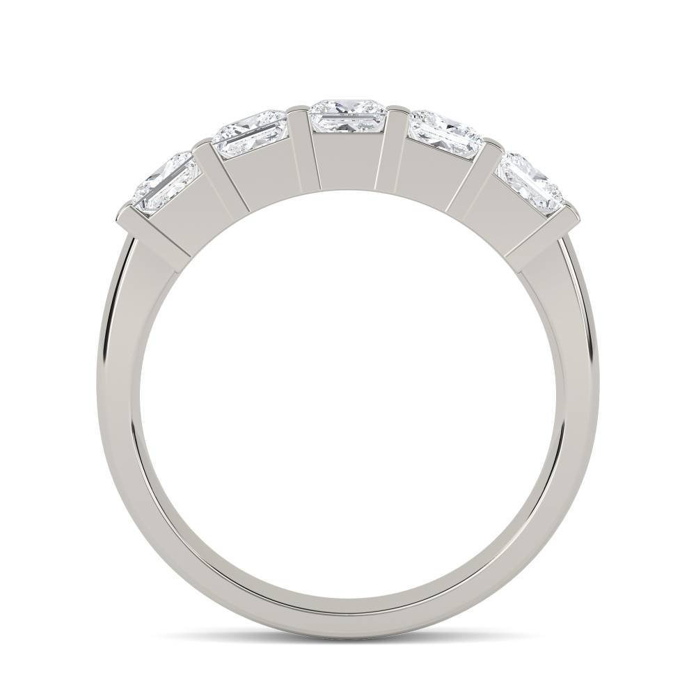 DHHET181 5 Stone Princess Diamond Half Eternity Ring P