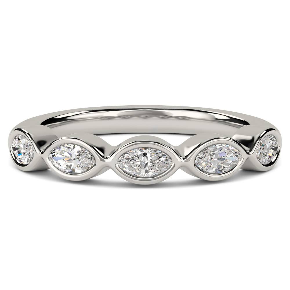 DHHET227 5 Stone Marquise Diamond Half Eternity Ring P