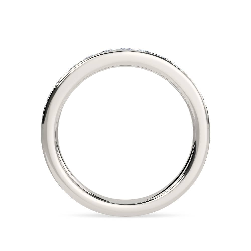 3mm Round Diamond Half Eternity Ring P