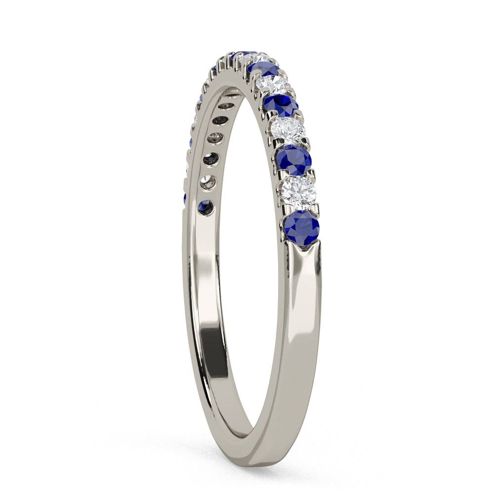 2.5mm Blue Sapphire And Diamond Eternity Ring P