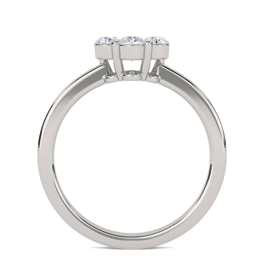 0.40ct Elegant Round Diamond Cluster Ring P