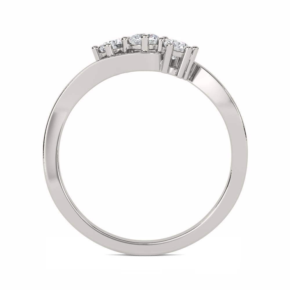 DHMT03257 Crossover Round Diamond Trilogy Ring P
