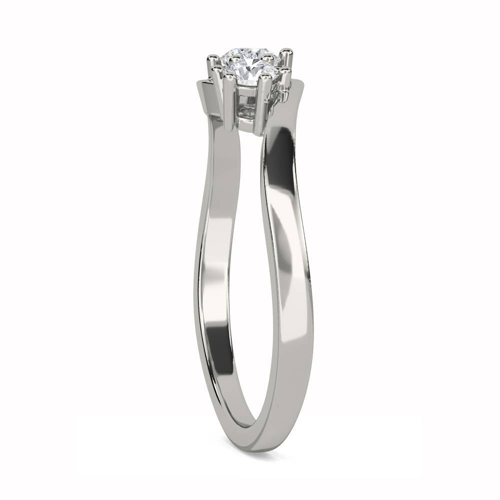 DHMT03257 Crossover Round Diamond Trilogy Ring P