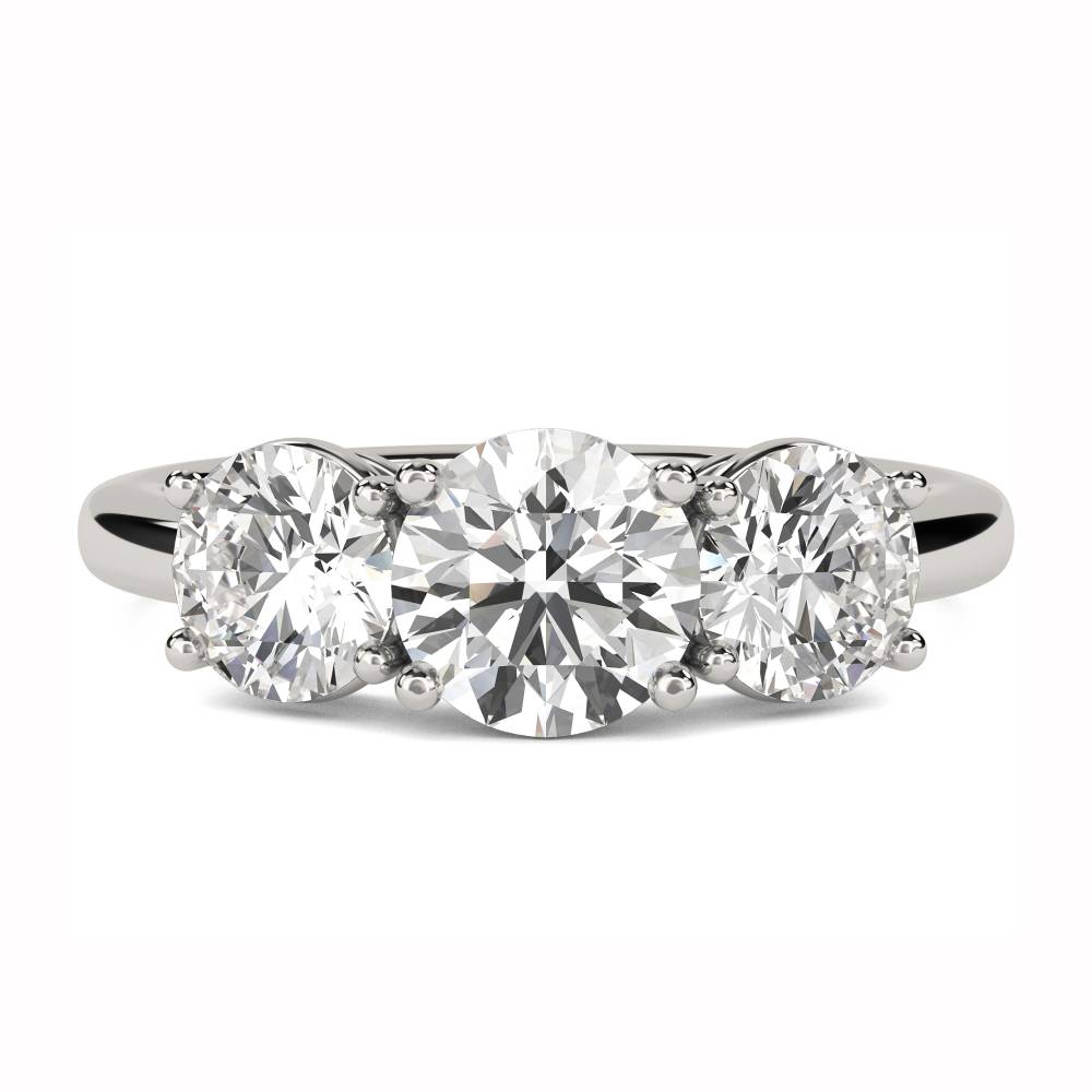 DHMT03328 Traditional Round Diamond Trilogy Ring P