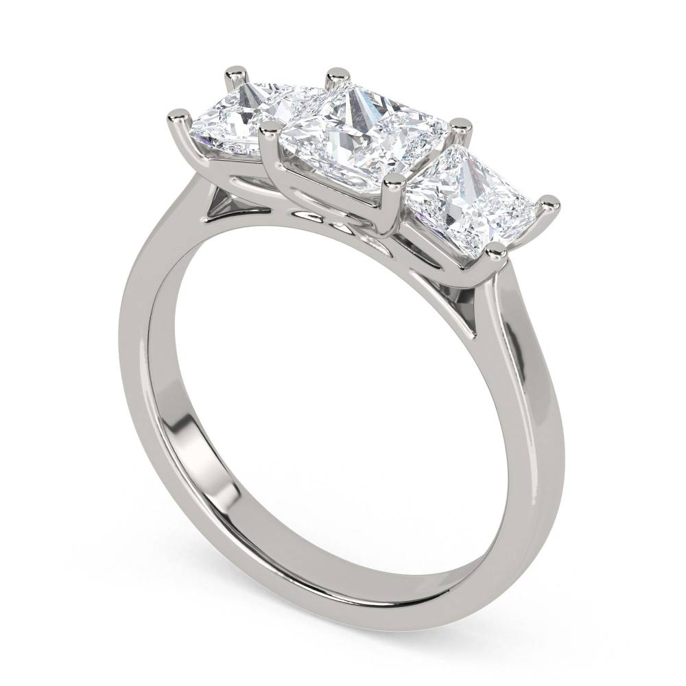 DHMT03346 Traditional Princess Diamond Trilogy Ring P