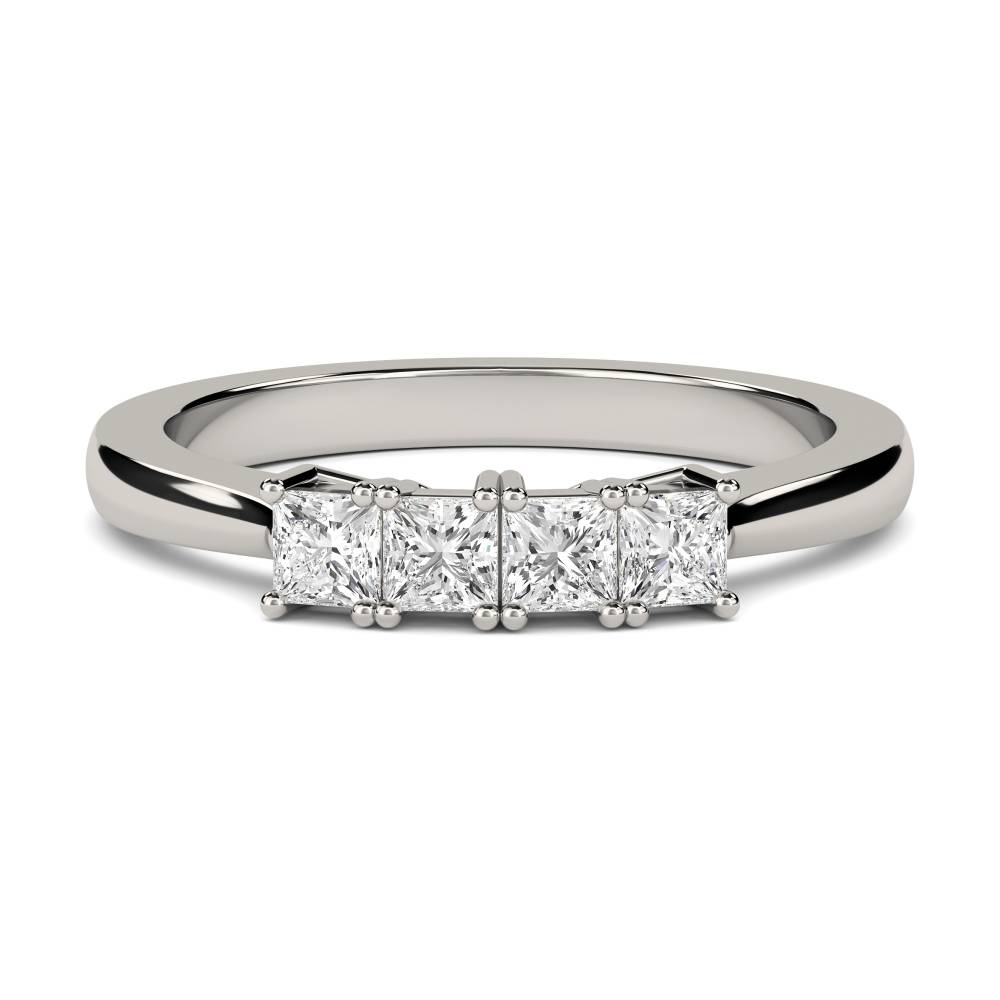 DHMT04009PRI Classic Four Stone Princess Diamond Eternity Ring P