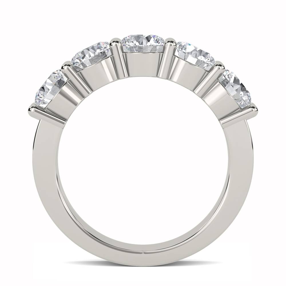 DHMT05088 5 Stone Round Diamond Half Eternity Ring P