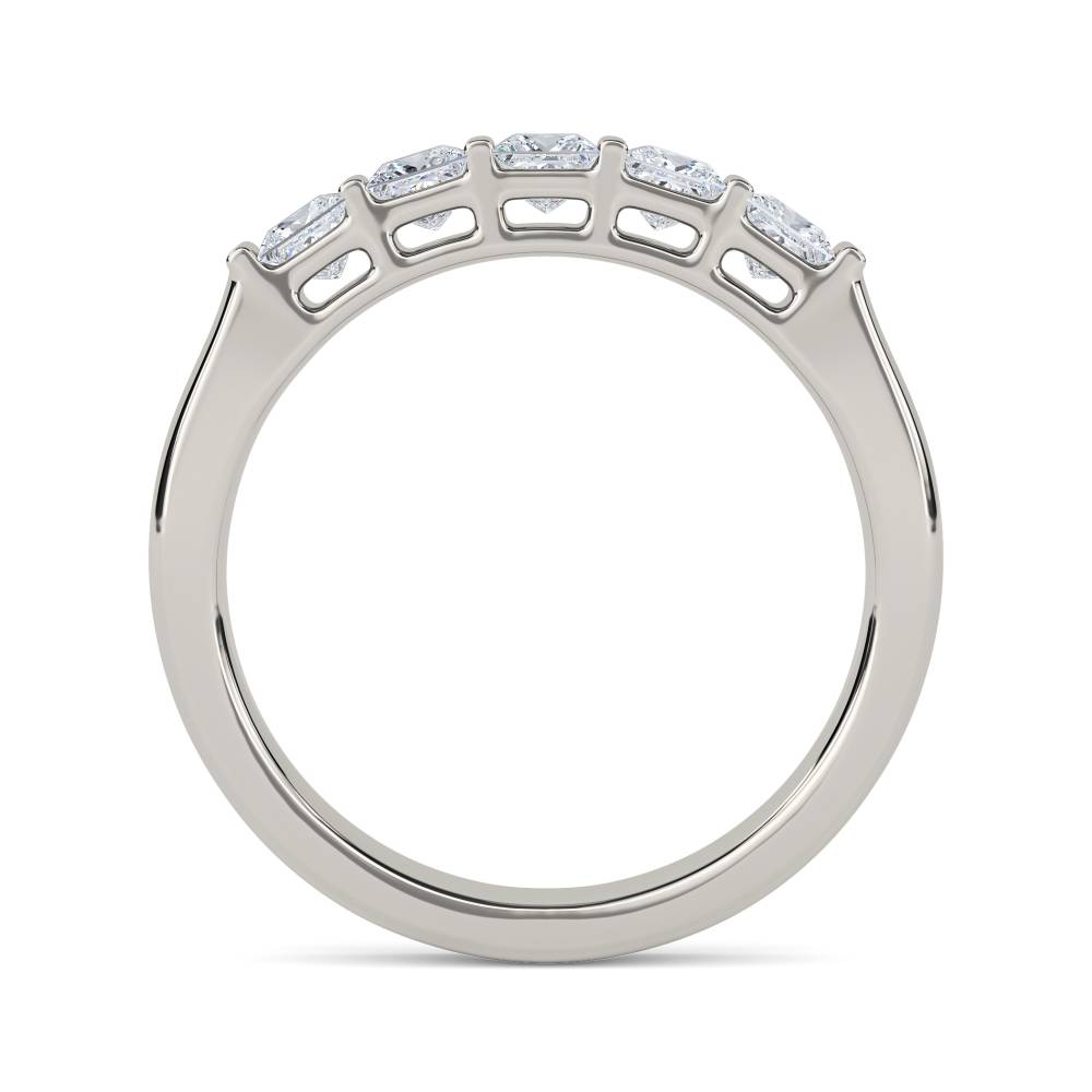 DHMT05111 5 Stone Princess Diamond Half Eternity Ring P