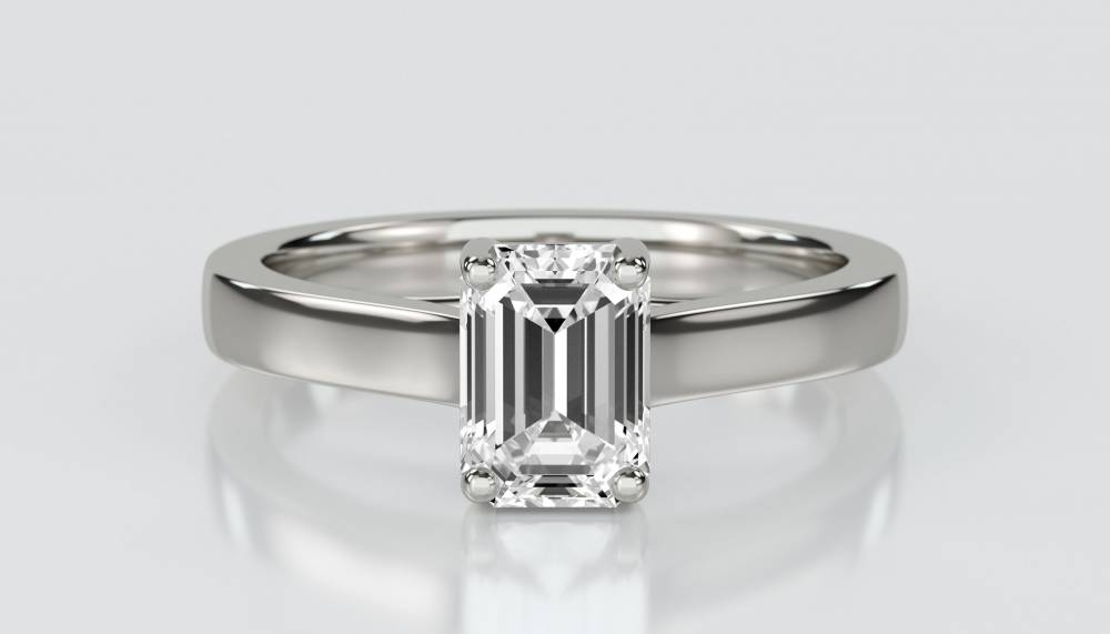 Unique Crossover Emerald Diamond Engagement Ring P