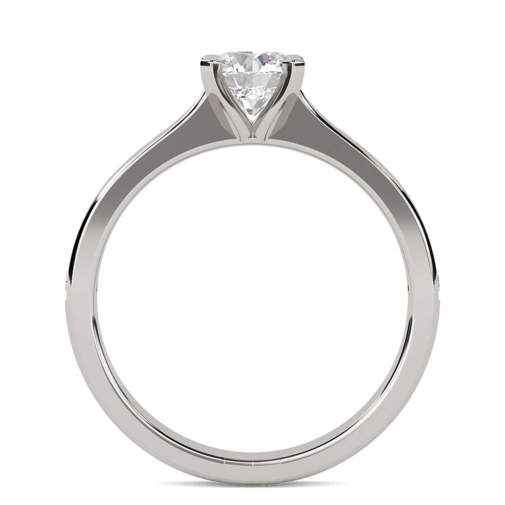 Round Diamond Shoulder Set Ring P