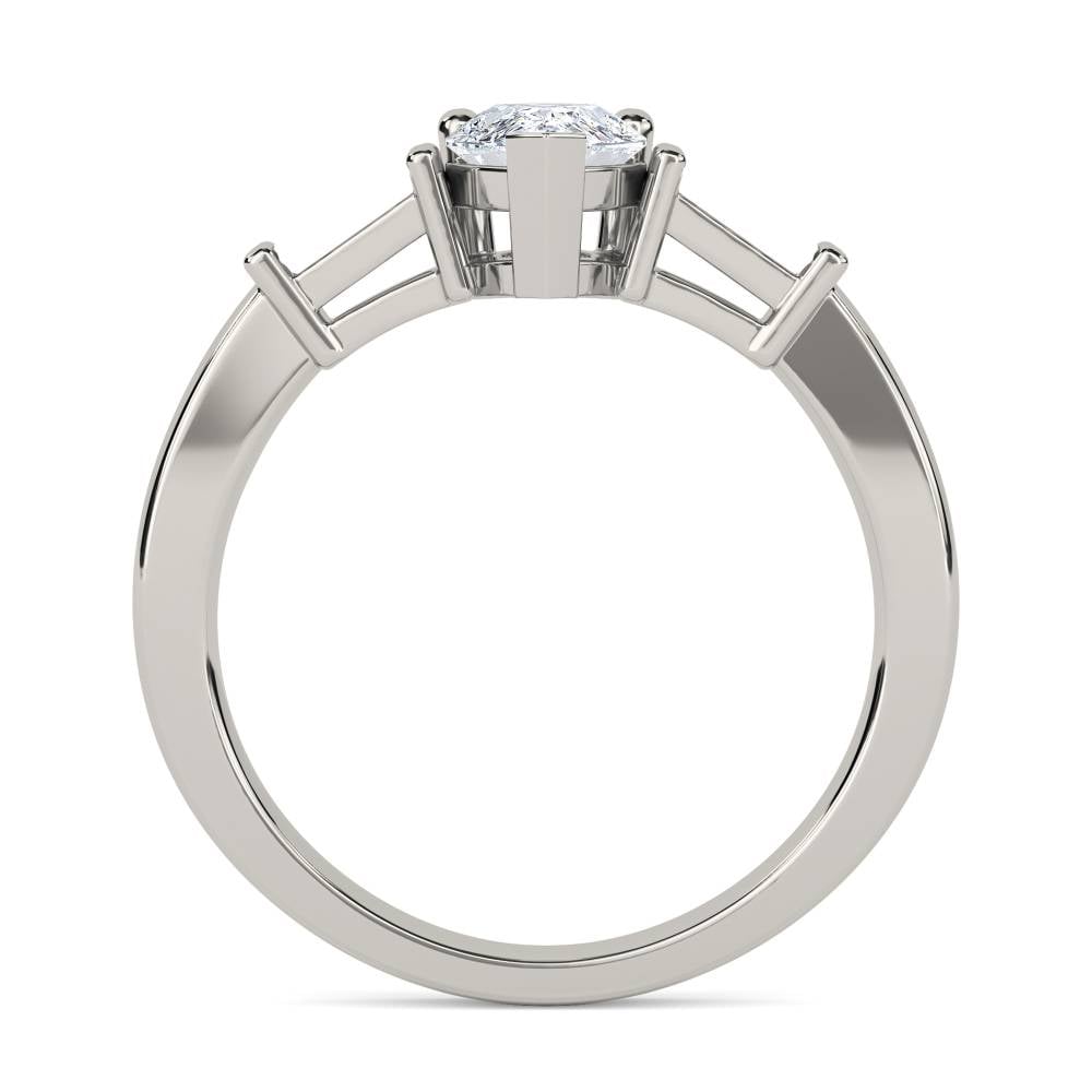 DHRX3312 Modern Pear & Baguette Diamond Trilogy Ring P