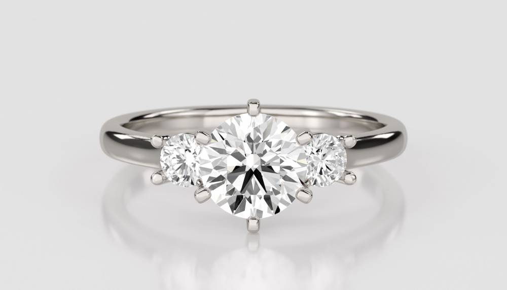 Unique Round Diamond Trilogy Ring P