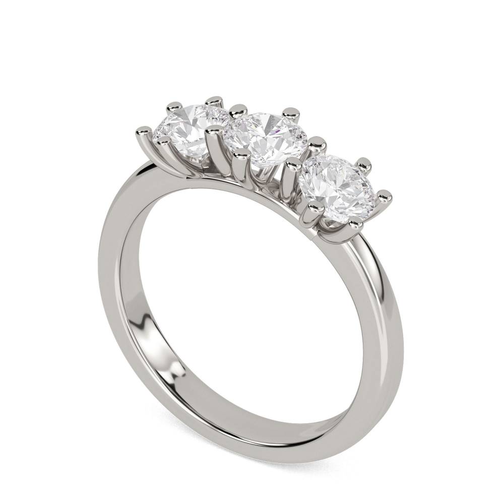 Elegant Round Diamond Trilogy Ring P
