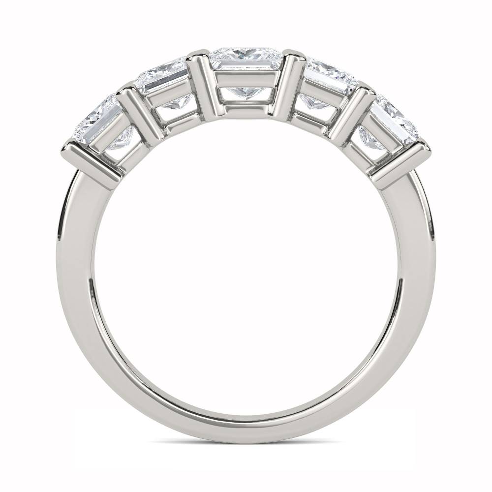 5 Stone Princess Diamond Half Eternity Ring P