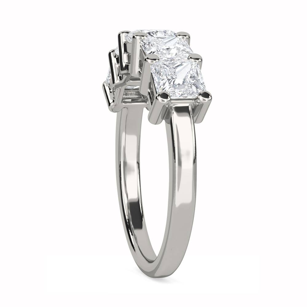 5 Stone Princess Diamond Half Eternity Ring P