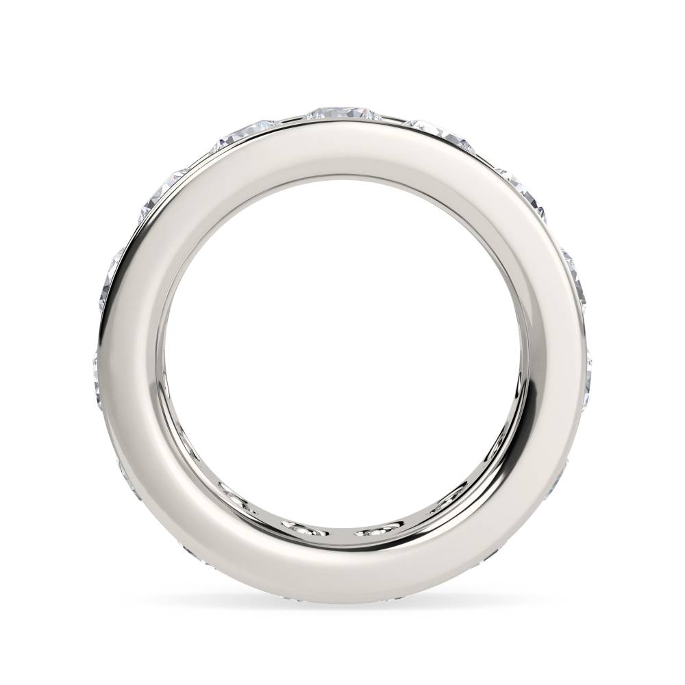 Milgrain Channel Set 5.5mm Round Eternity Diamond Ring P