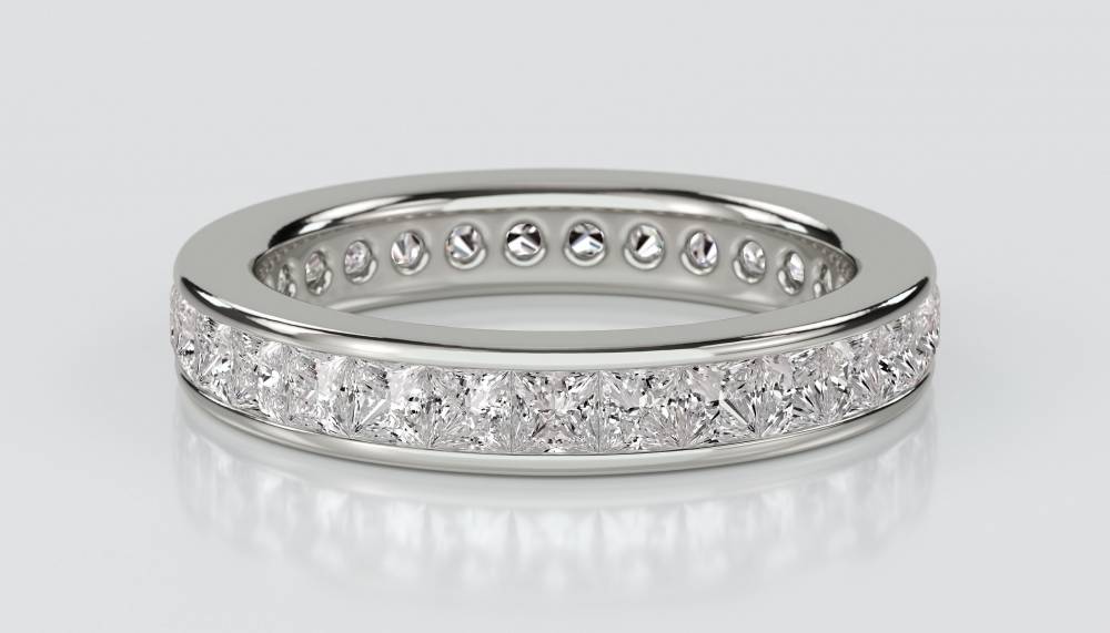 2.00ct Elegant Princess Diamond Full Eternity Ring P
