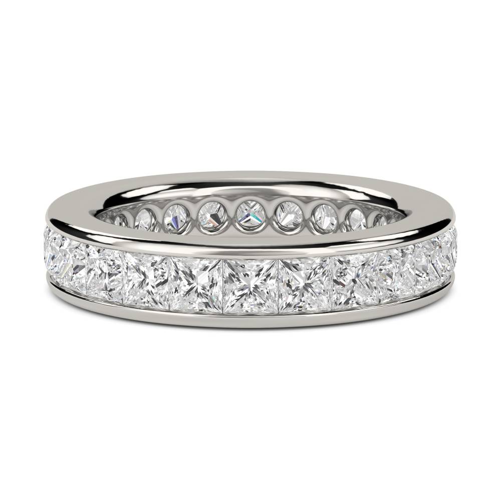 2.50ct Elegant Princess Diamond Full Eternity Ring P
