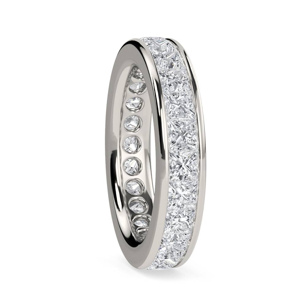 2.50ct Elegant Princess Diamond Full Eternity Ring P