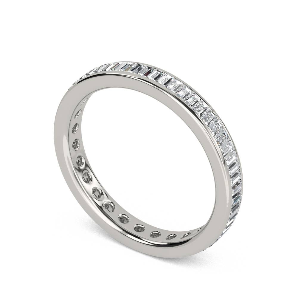 3mm Elegant Baguette Diamond Full Eternity Ring P
