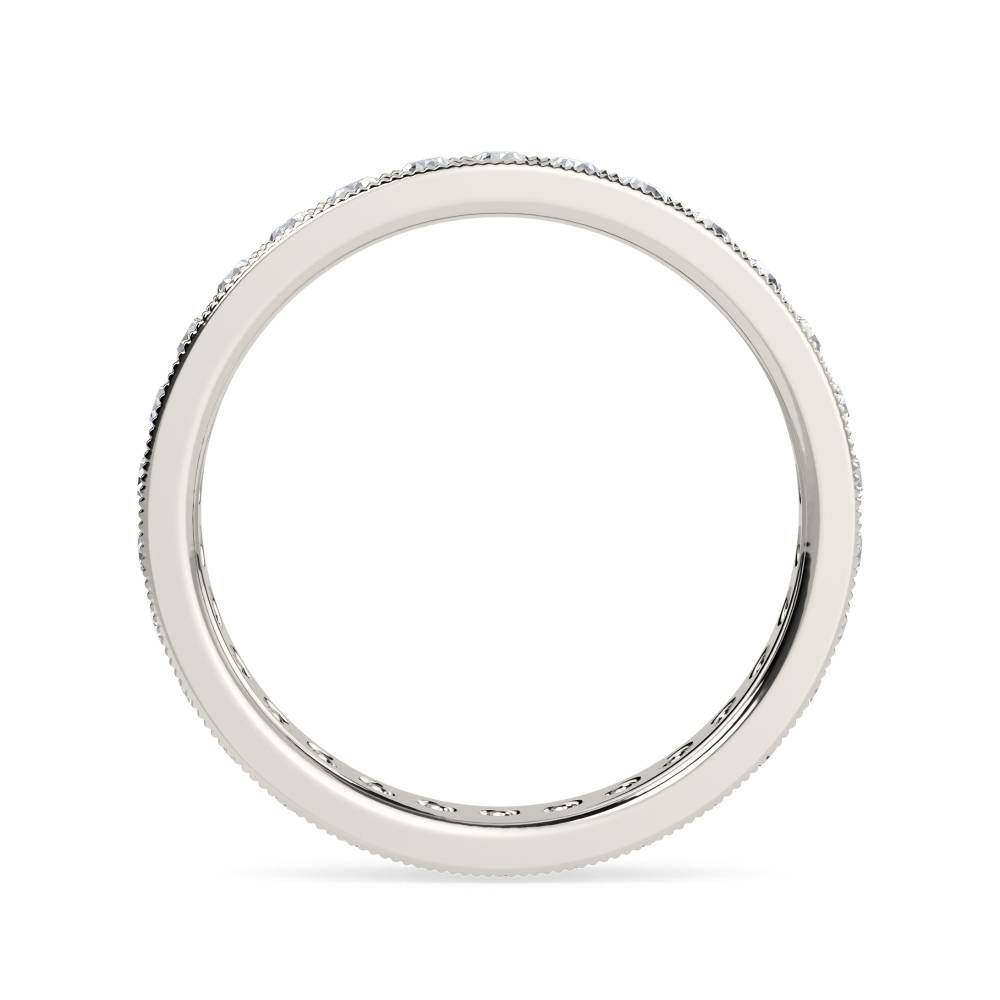 3mm Milgrain Elegant Round Diamond Full Eternity Ring P
