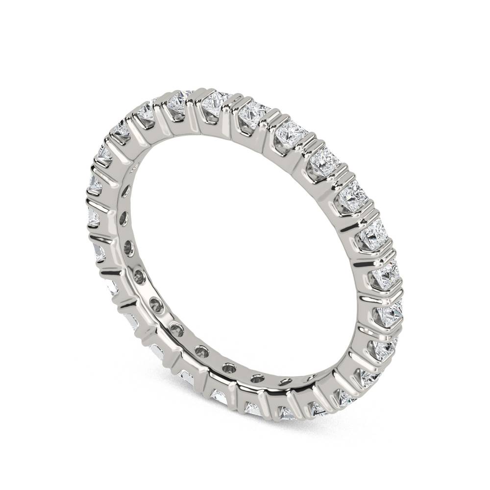 2.5mm Elegant Princess Diamond Full Eternity Ring P