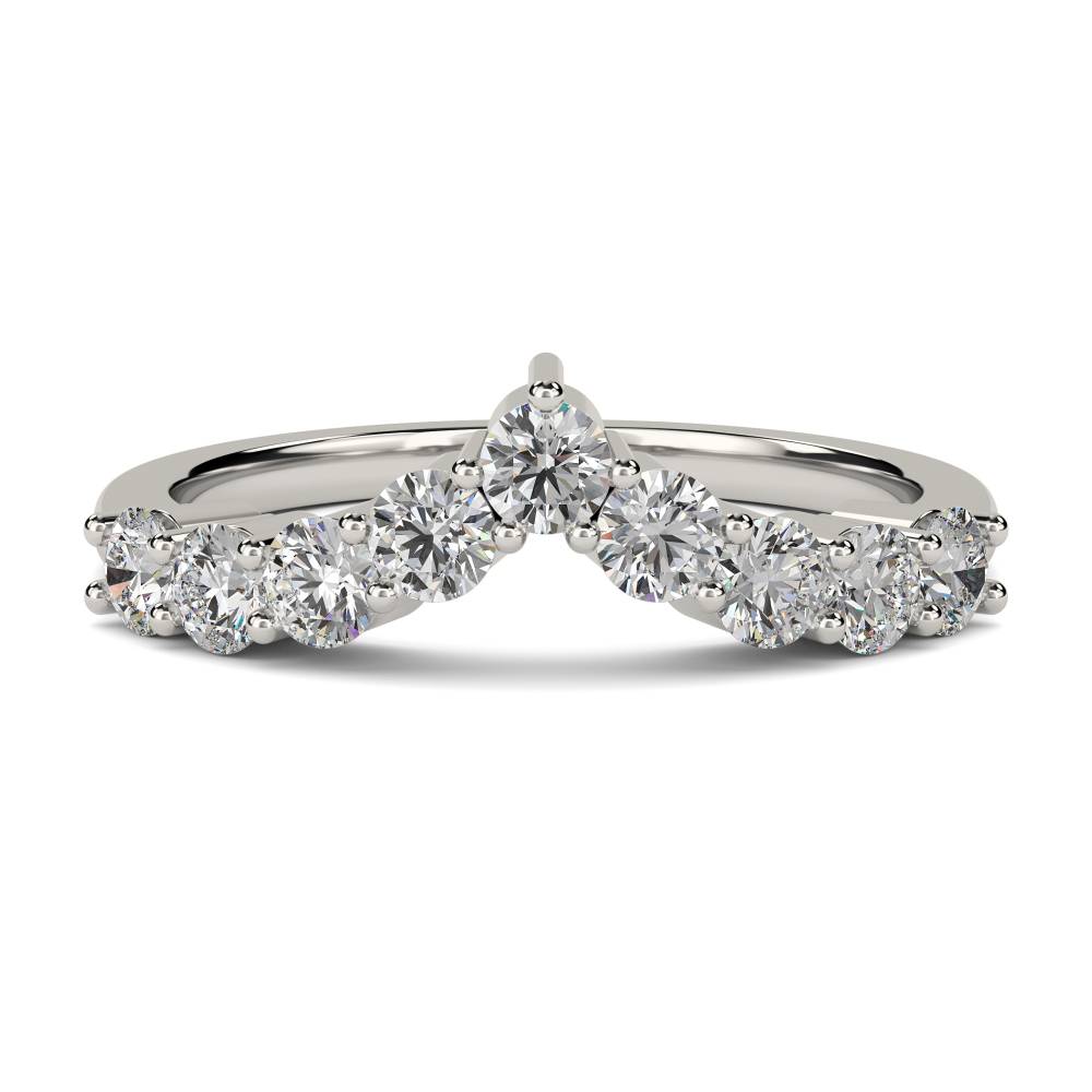 Classic Round Diamond Wishbone Eternity Ring P