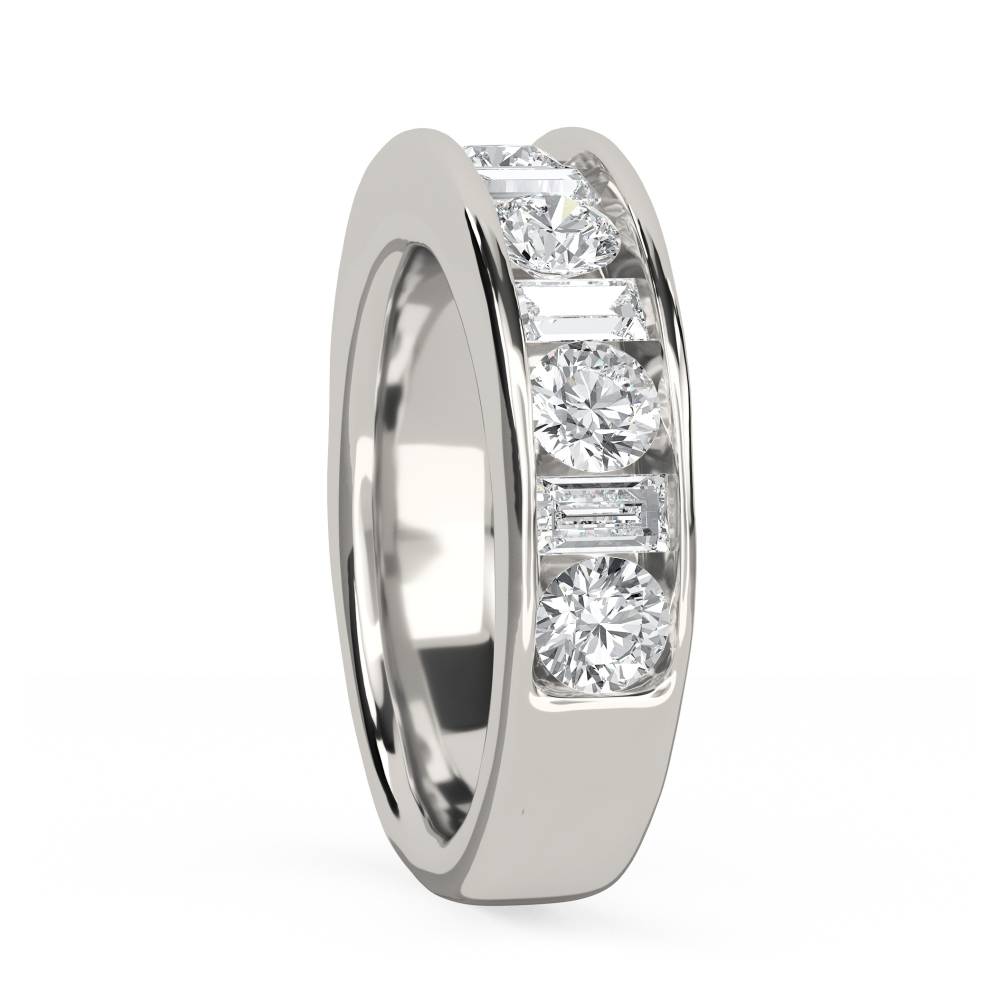 Round & Baguette Diamond Eternity Ring P