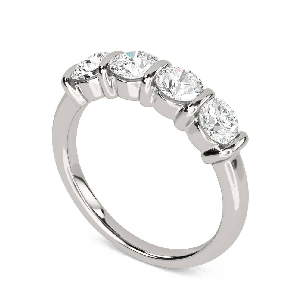 DHHET167 Classic Four Stone Round Diamond Eternity Ring P