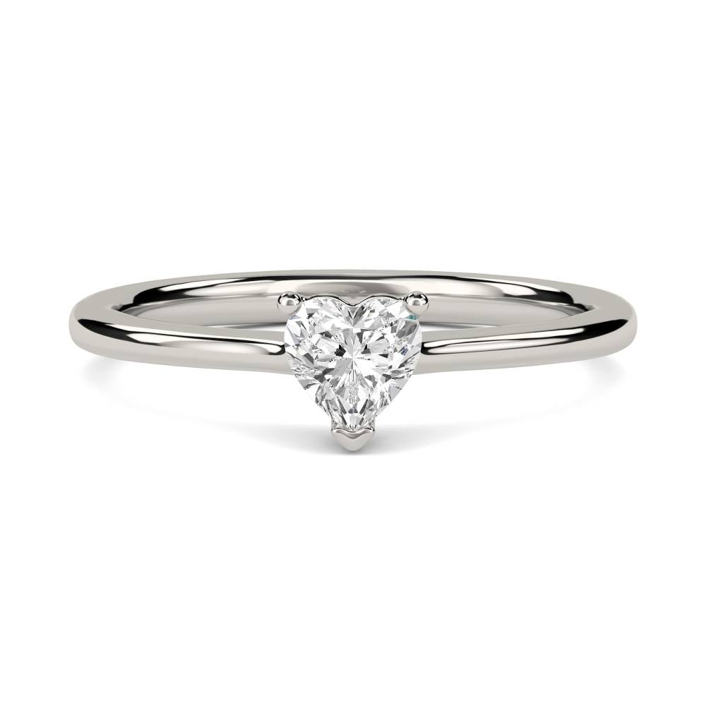 Modern Heart Diamond Engagement Ring P