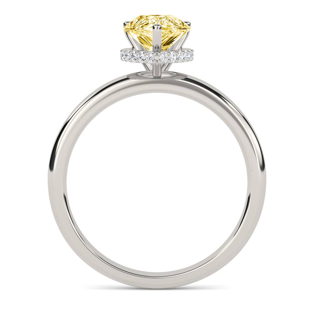 Pear Yellow Diamond Halo Ring P