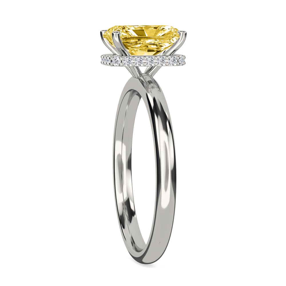 Radiant Yellow Diamond Halo Ring P