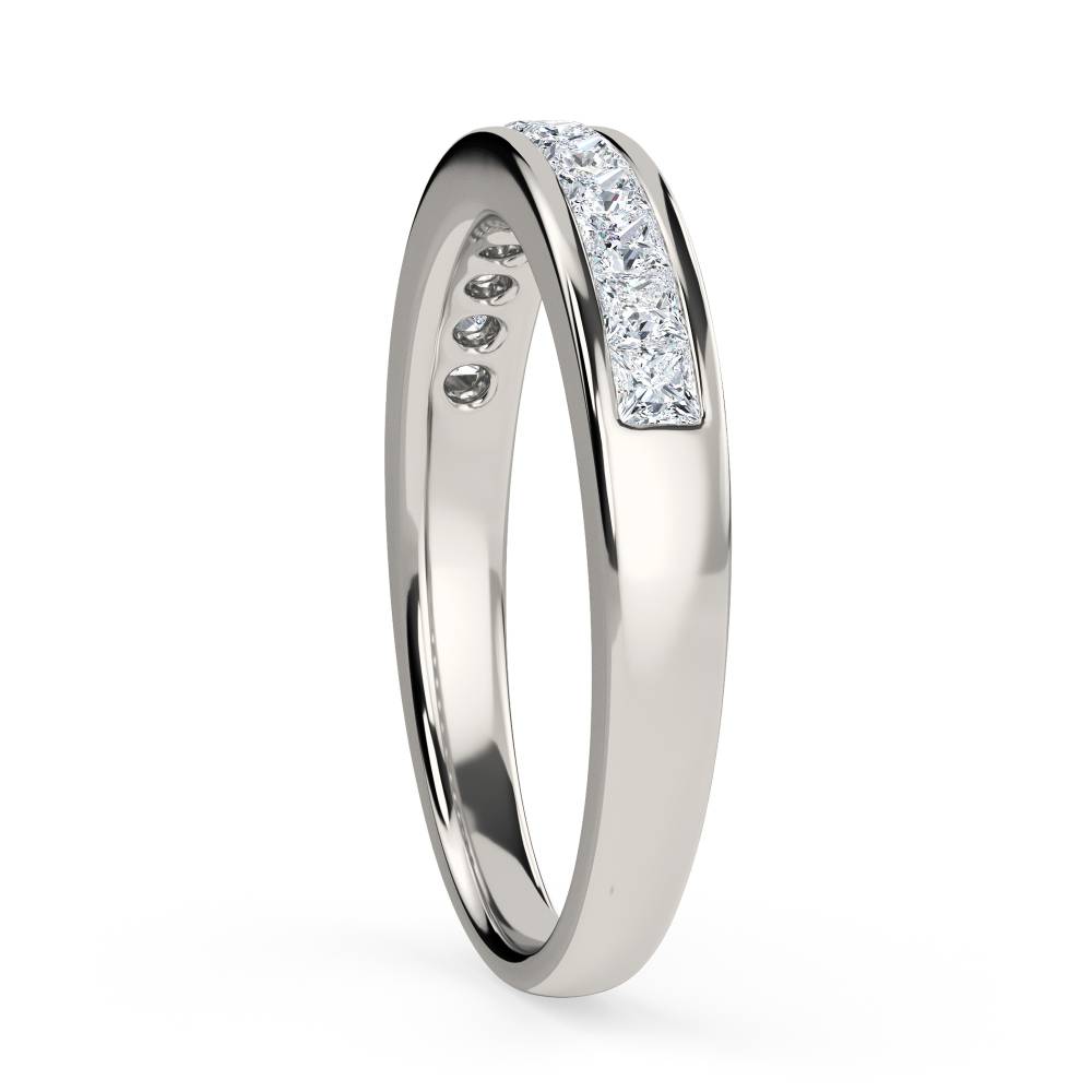 3.5mm Elegant Princess Diamond Eternity Ring P