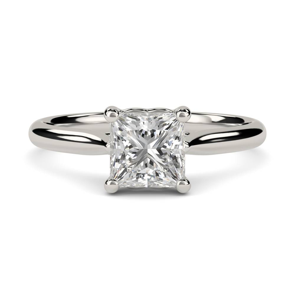 Heart Crossover Princess Diamond Engagement Ring P