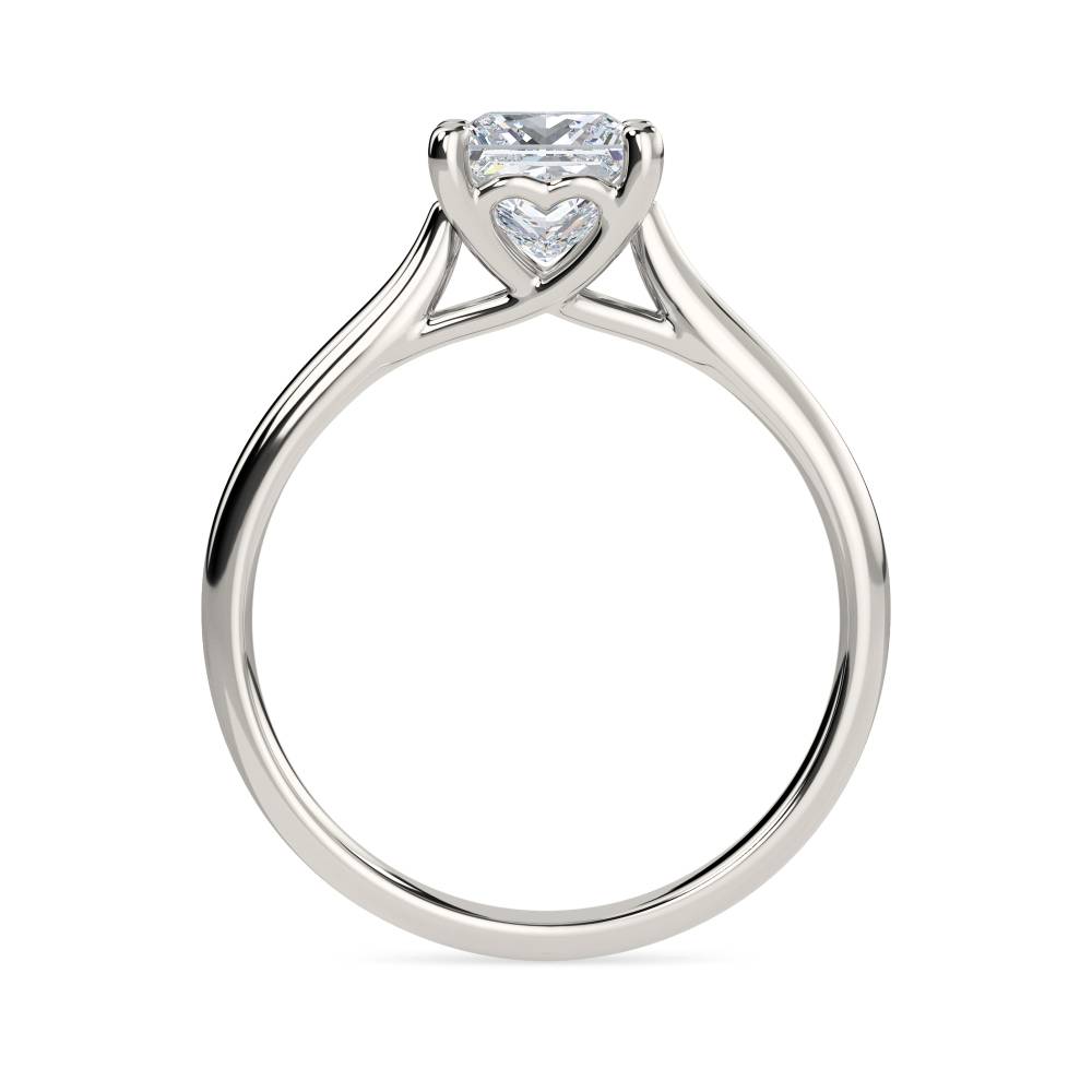 Heart Crossover Princess Diamond Engagement Ring P
