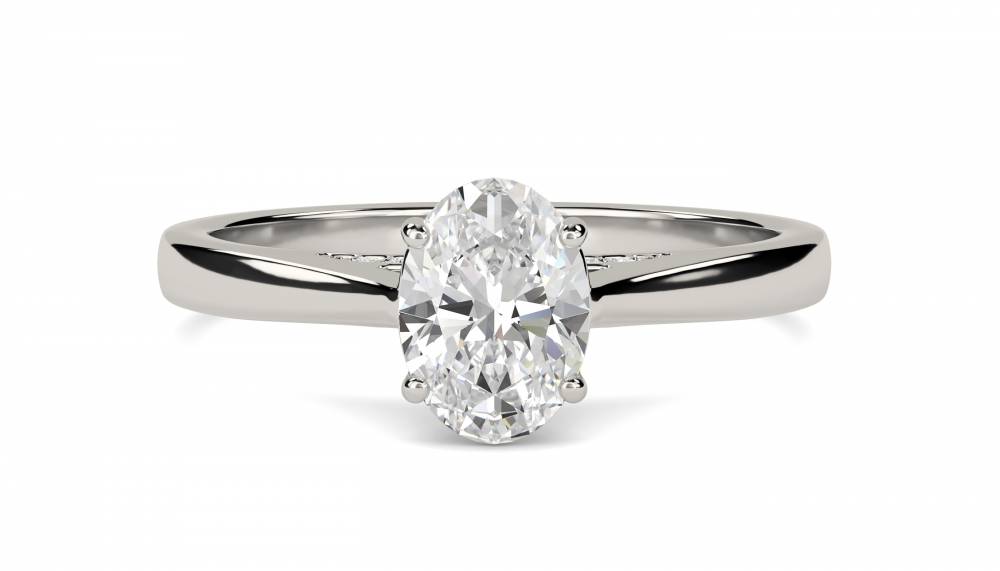 Elegant Oval Diamond Engagement Ring P
