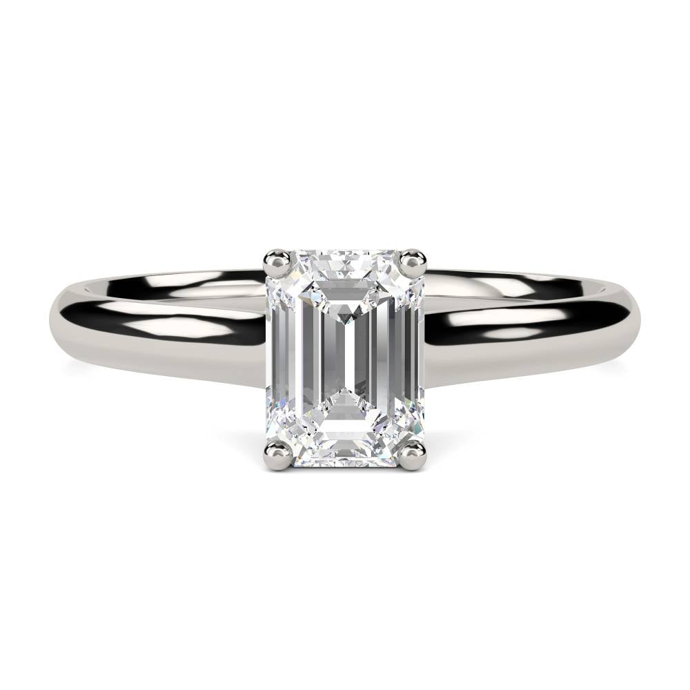 Modern Emerald Diamond Engagement Ring P