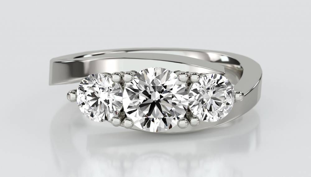 DHDOMR3276 Modern Round Diamond Trilogy Ring P