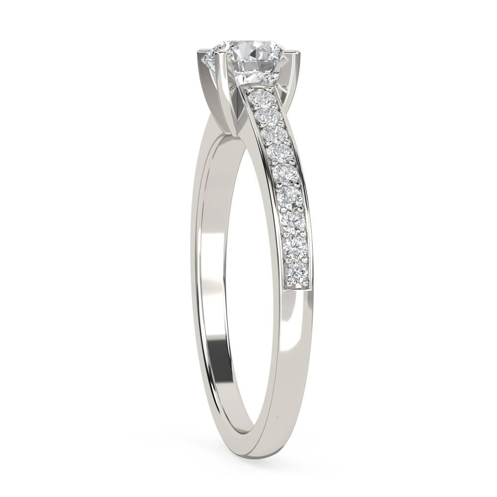 Shoulder Set Diamond Engagement Ring P