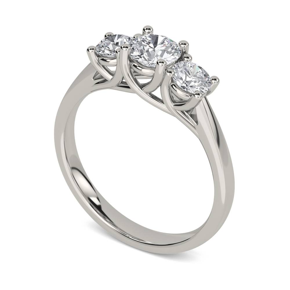 DHRX3390 Lavish Round Diamond Trilogy Ring P