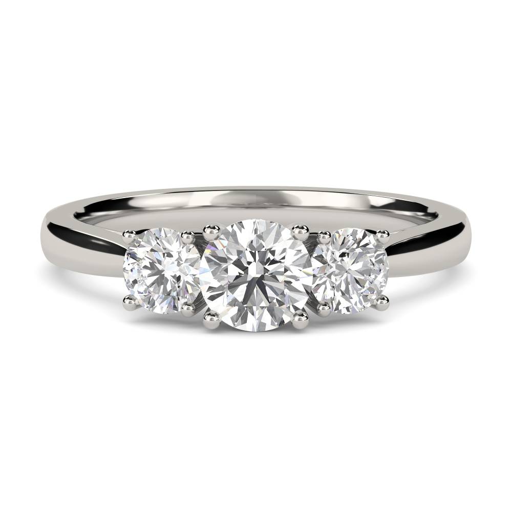 DHRX4902 Elegant Round Diamond Trilogy Ring P