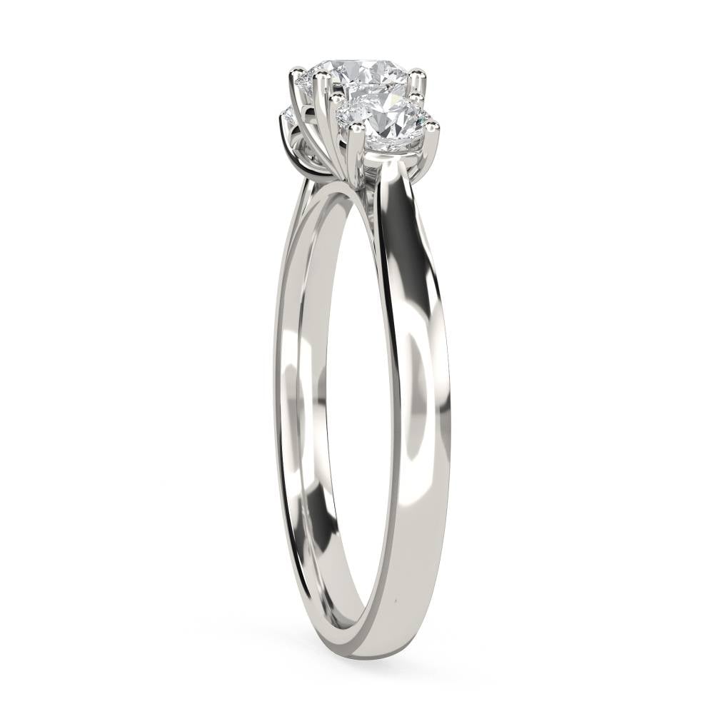 DHRX4902 Elegant Round Diamond Trilogy Ring P