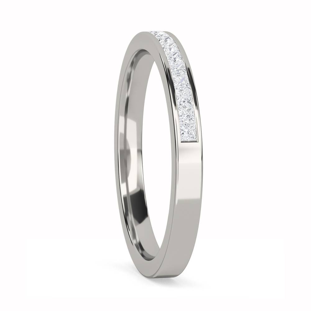 0.25ct VS/FG Princess Diamond Cut Wedding Ring P