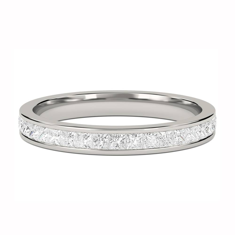 0.75ct VS/FG Princess Diamond Cut Wedding Ring P