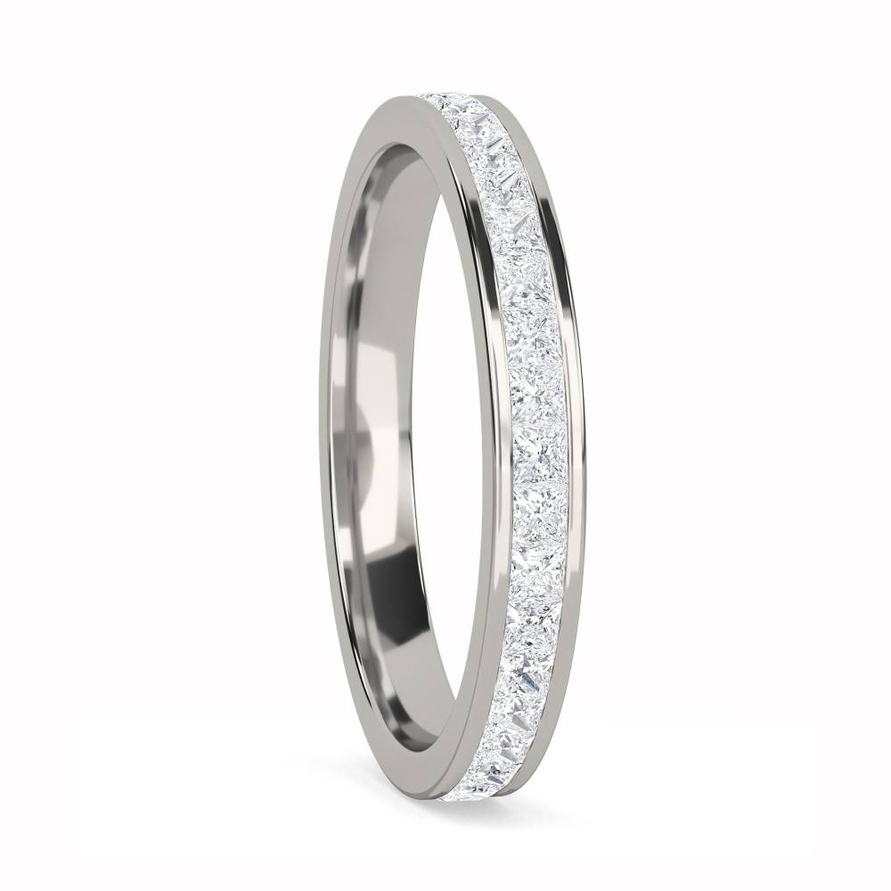 0.75ct VS/FG Princess Diamond Cut Wedding Ring P