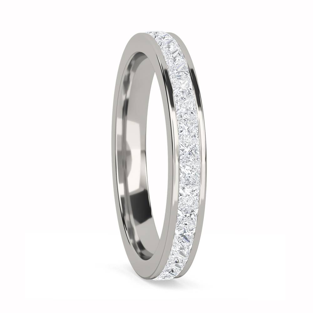 1.00ct VS/FG Princess Diamond Cut Wedding Ring P