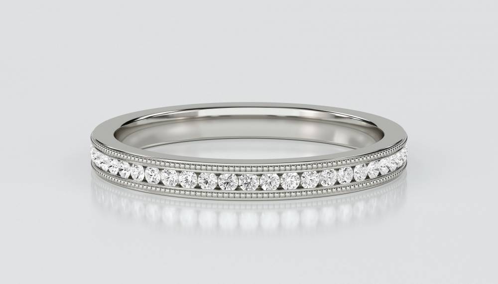 0.25ct VS/FG Round Diamond Cut Wedding Ring P